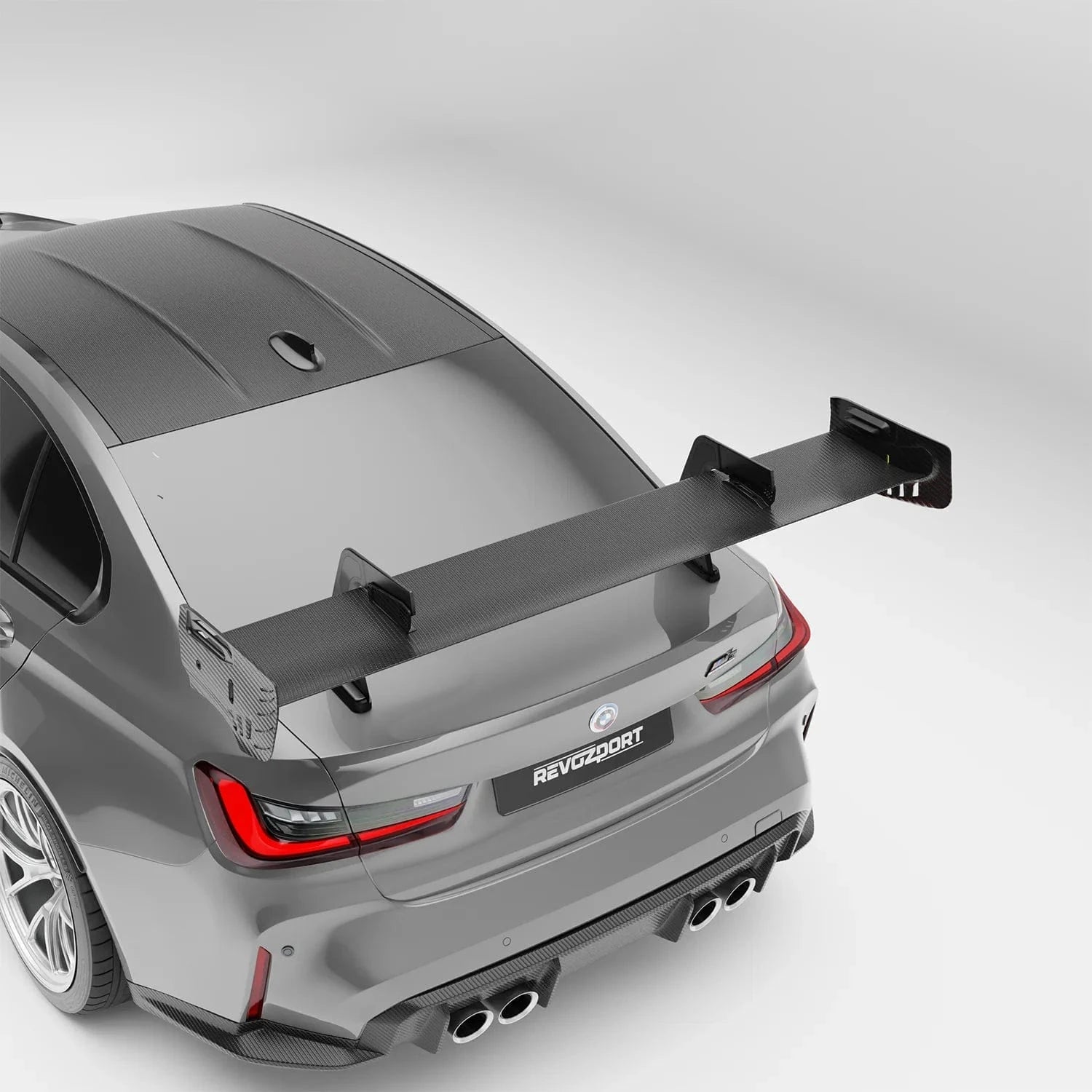 Revozport Carbon Fiber Rear Wing Spoiler for BMW G80 M3 2021-2024 ...