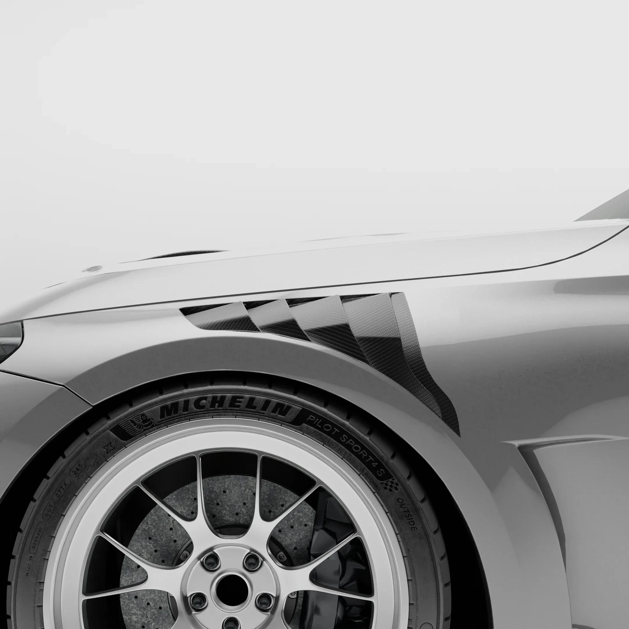 Kies-Motorsports Revozport Revozport  Carbon Fiber Side Fenders for BMW G87 M2-V1 HYBIRD FENDER