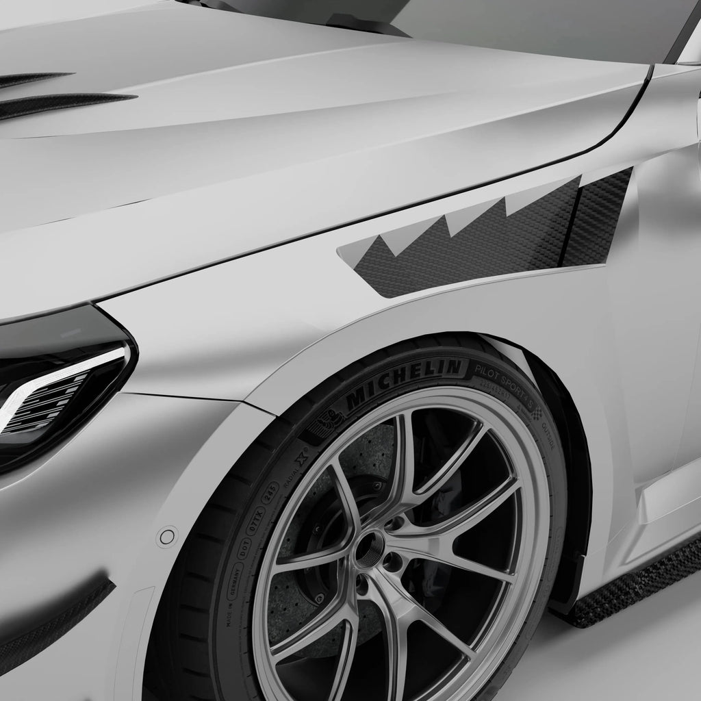 Kies-Motorsports Revozport Revozport  Carbon Fiber Side Fenders for BMW G87 M2-V2  RACE FENDER