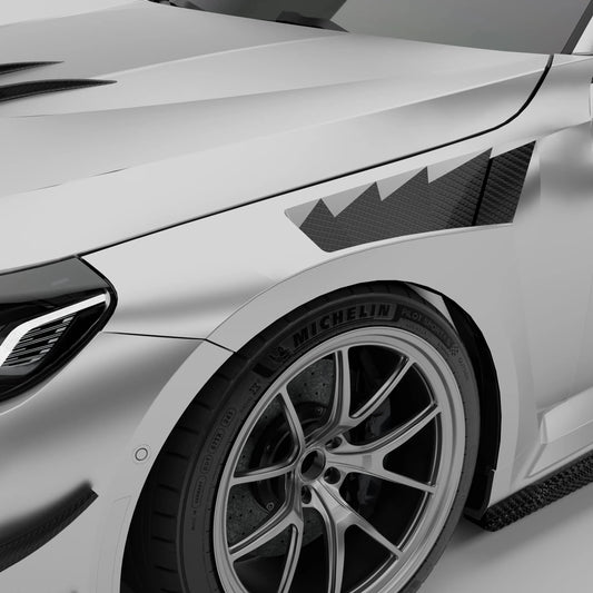 Kies-Motorsports Revozport Revozport  Carbon Fiber Side Fenders for BMW G87 M2-V2  RACE FENDER