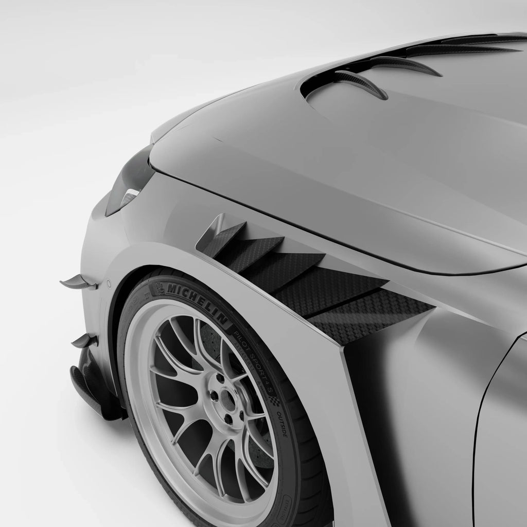 Kies-Motorsports Revozport Revozport  Carbon Fiber Side Fenders for BMW G87 M2-V2  RACE FENDER