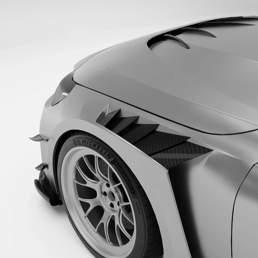 Kies-Motorsports Revozport Revozport  Carbon Fiber Side Fenders for BMW G87 M2-V2  RACE FENDER