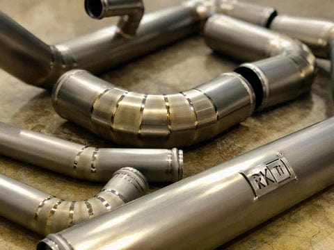 Kies-Motorsports RK Titanium RK Titanium BMW F80 / F82 (M3 / M4) Charge Pipe Kit Raw Titanium / Gold