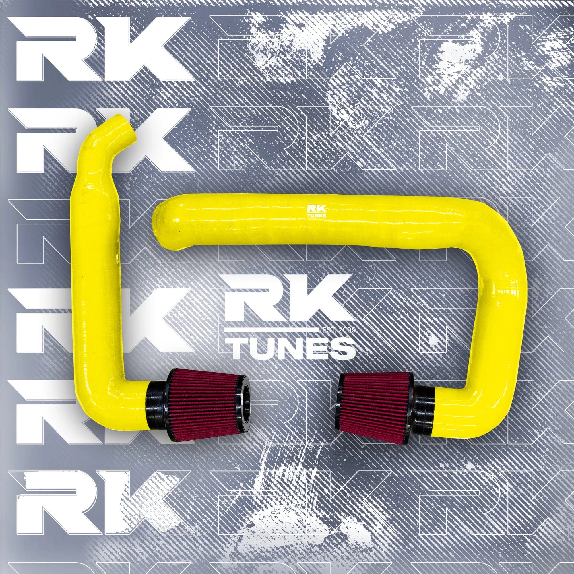 Kies-Motorsports RK TUNES BMW RK X3M / X4M front mount intakes Yellow / Red