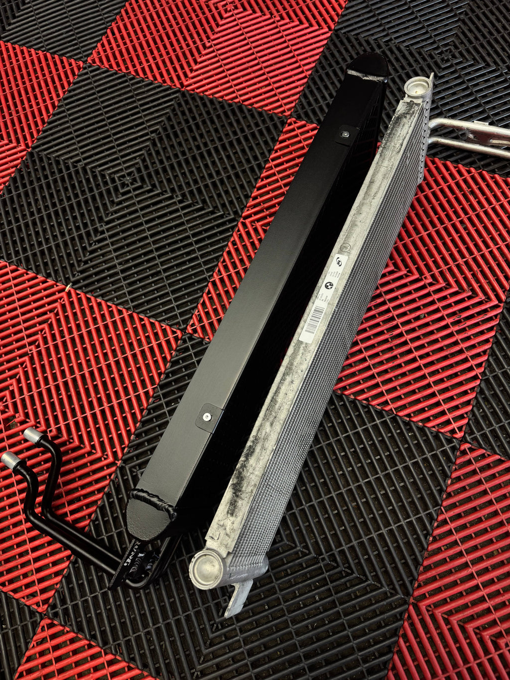 Kies-Motorsports Rvng RaceWorks Rvng (G80,G82,G87) S58 Upgraded Core Transmission Oil Cooler w/ Built in Rock Guard