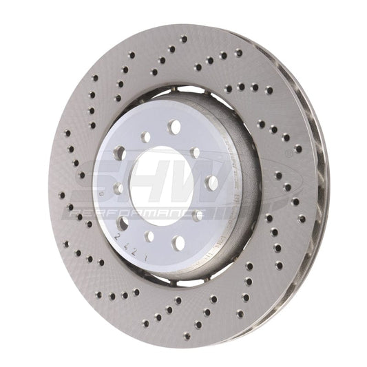 Kies-Motorsports SHW Performance SHW 01-06 BMW M3 3.2L Left Front Drilled Lightweight Brake Rotor (European Model) (34112282801)