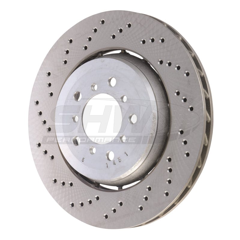 Kies-Motorsports SHW Performance SHW 05-06 BMW M3 3.2L Left Front Cross-Drilled Lightweight Brake Rotor (34112282445)