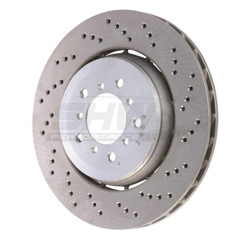 Kies-Motorsports SHW Performance SHW 05-06 BMW M3 3.2L Right Front Cross-Drilled Lightweight Brake Rotor (34112282446)
