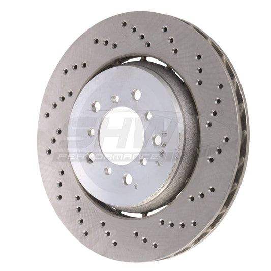 Kies-Motorsports SHW Performance SHW 05-06 BMW M3 3.2L Right Front Cross-Drilled Lightweight Brake Rotor (34112282446)