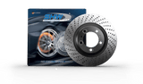 Kies-Motorsports SHW Performance SHW 05-08 Porsche Boxster 2.7L Left Front Cross-Drilled Monobloc Brake Rotor (98735140101)