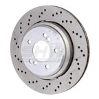 Kies-Motorsports SHW Performance SHW 06-08 BMW Z4 3.2L Left Rear Cross-Drilled Lightweight Brake Rotor (34212282303)