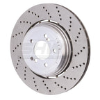 Kies-Motorsports SHW Performance SHW 06-10 BMW M5 5.0L Right Rear Cross-Drilled Lightweight Brake Rotor (34212282808)