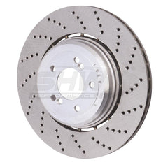 Kies-Motorsports SHW Performance SHW 06-10 BMW M5 5.0L Right Rear Cross-Drilled Lightweight Brake Rotor (34212282808)