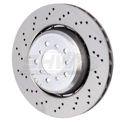 Kies-Motorsports SHW Performance SHW 08-13 BMW M3 4.0L Left Front Cross-Drilled Lightweight Brake Rotor (34112283801)