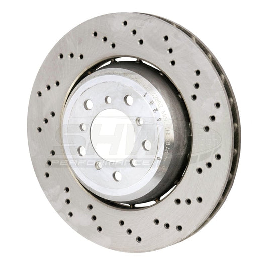 Kies-Motorsports SHW Performance SHW 08-13 BMW M3 4.0L Right Front Cross-Drilled Lightweight Brake Rotor (34112283802)