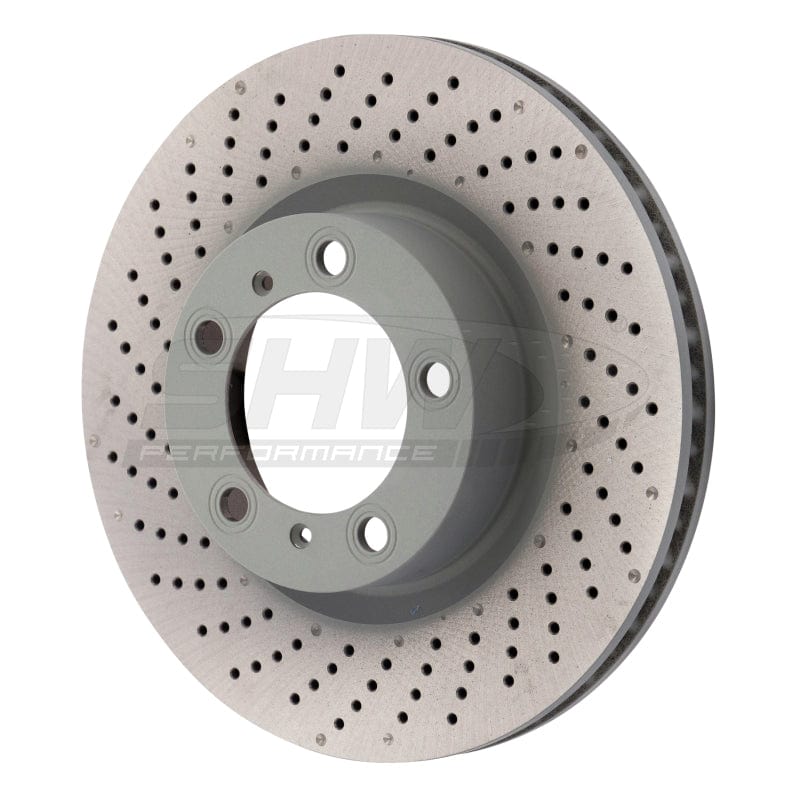 Kies-Motorsports SHW Performance SHW 09-16 Porsche 911 Carrera w/o Ceramic Brake Left Front Drill-Dimp MB Brake Rotor (99735140101)