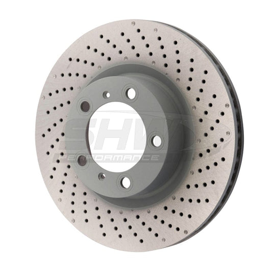 Kies-Motorsports SHW Performance SHW 09-16 Porsche 911 Carrera w/o Ceramic Brakes Right Front Drill-Dimp MB Brake Rotor (99735140201)