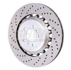 Kies-Motorsports SHW Performance SHW 11-16 BMW M5 4.4L Left Rear Cross-Drilled Lightweight Brake Rotor (34212284103)