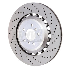 Kies-Motorsports SHW Performance SHW 11-16 BMW M5 4.4L Right Rear Cross-Drilled Lightweight Brake Rotor (34212284104)