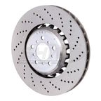 Kies-Motorsports SHW Performance SHW 13-16 BMW M5 4.4L Right Front Cross-Drilled Lightweight Brake Rotor (34112284102)