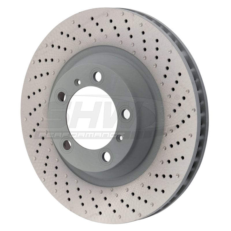 Kies-Motorsports SHW Performance SHW 15-16 Porsche 911 Carrera 4 GTS w/o Ceramics Right Frt Drill-Dimp MB Brake Rotor (99135140401)