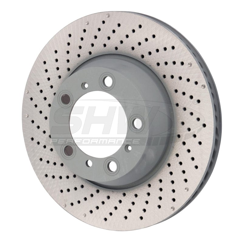 Kies-Motorsports SHW Performance SHW 15-16 Porsche 911 Carrera 4GTS 3.8L w/o Ceramics Left Rr Drill-Dimp MB Brake Rotor (99635240502)