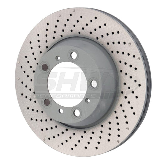 Kies-Motorsports SHW Performance SHW 15-16 Porsche 911 Carrera 4GTS 3.8L w/o Ceramics Left Rr Drill-Dimp MB Brake Rotor (99635240502)