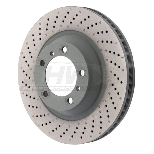 Kies-Motorsports SHW Performance SHW 15-16 Porsche 911 Carrera4 GTS 3.8L w/o Ceramic Brake Left Frt Drill-Dimp MB Rotor (99135140301)