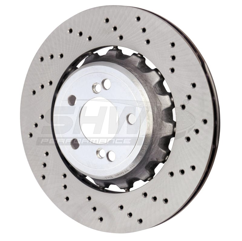 Kies-Motorsports SHW Performance SHW 15-18 BMW M3 3.0L Right Rear Cross-Drilled Lightweight Brake Rotor (34212284812)
