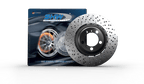 Kies-Motorsports SHW Performance SHW 17-19 Audi RS3 2.5L Front Drilled-Dimpled Lightweight Brake Rotor (8V0615301R)