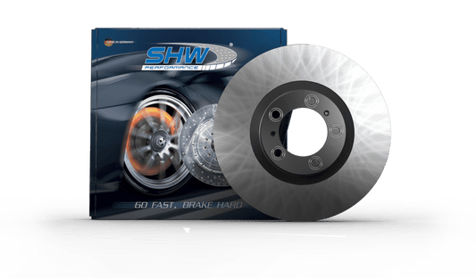 Kies-Motorsports SHW Performance SHW 17-20 Porsche Panamera 4 w/Black Caliper w/o Ceramics Left Frt Smooth MB Brake Rotor (971615301)