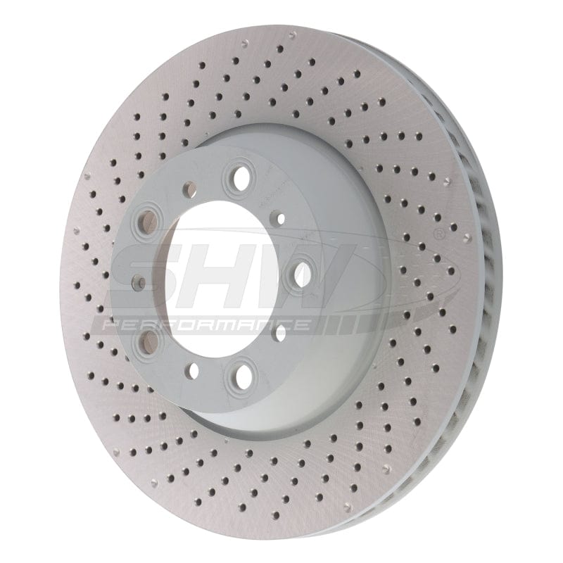 Kies-Motorsports SHW Performance SHW 17-21 Porsche 911 Carrera 3.0L w/o Ceramic Brakes Left Rear Drilled MB Brake Rotor (9P1615601)