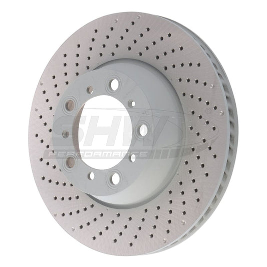 Kies-Motorsports SHW Performance SHW 17-21 Porsche 911 Carrera 3.0L w/o Ceramic Brakes Left Rear Drilled MB Brake Rotor (9P1615601)