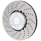 Kies-Motorsports SHW Performance SHW 18-21 BMW M5 4.4L Left Front Cross-Drilled Lightweight Brake Rotor (34117991101)
