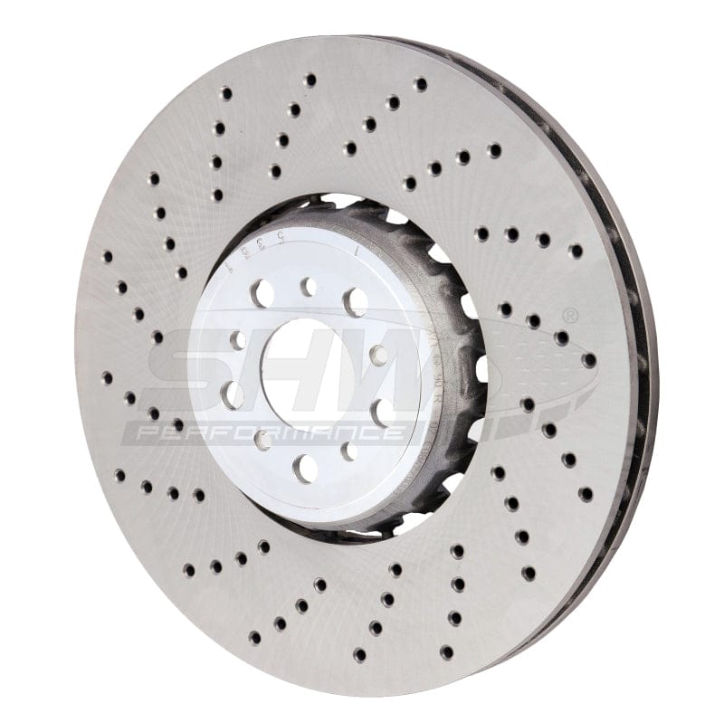 Kies-Motorsports SHW Performance SHW 20-21 BMW X3 M 3.0L Left Front Cross-Drilled Lightweight Brake Rotor (34118054825)
