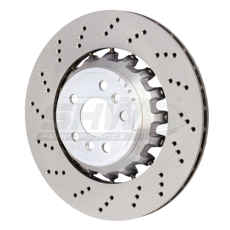 Kies-Motorsports SHW Performance SHW 20-21 BMW X3 M 3.0L Left Rear Cross-Drilled Lightweight Brake Rotor (34118054827)
