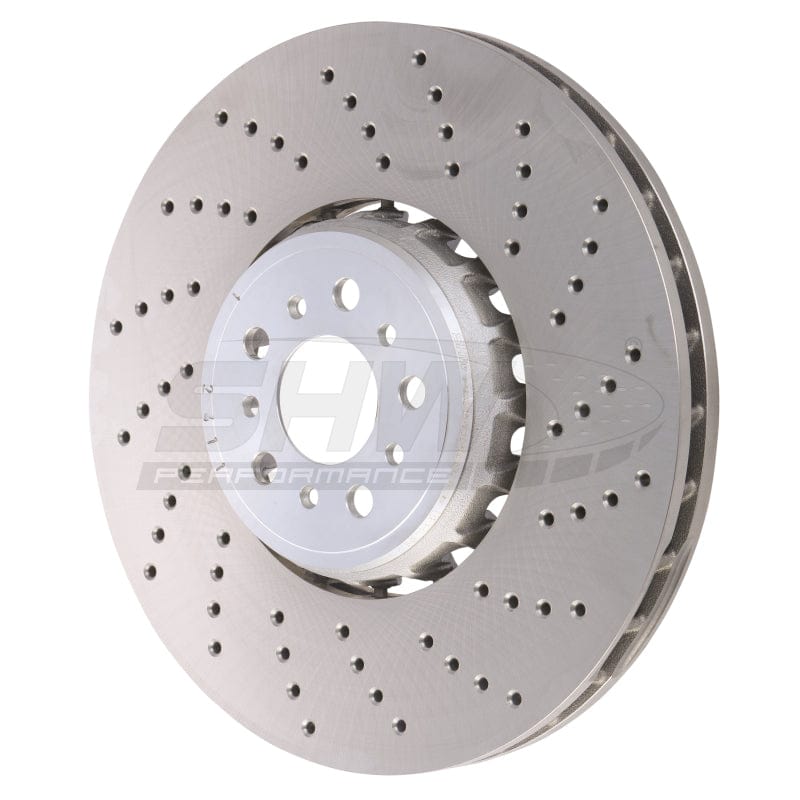 Kies-Motorsports SHW Performance SHW 20-21 BMW X3 M 3.0L Right Front Cross-Drilled Lightweight Brake Rotor (34118054826)
