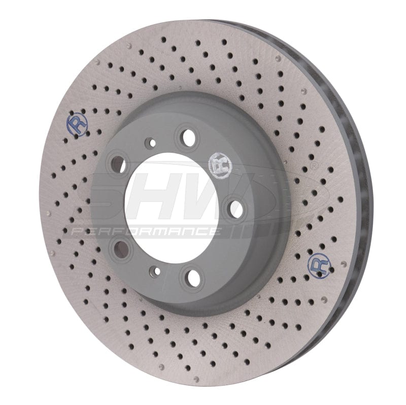Kies-Motorsports SHW Performance SHW 2012 Porsche 911 Carrera 4GTS 3.8L w/o Ceramics Right Frt Drill-Dimp MB Brake Rotor(99635141004)