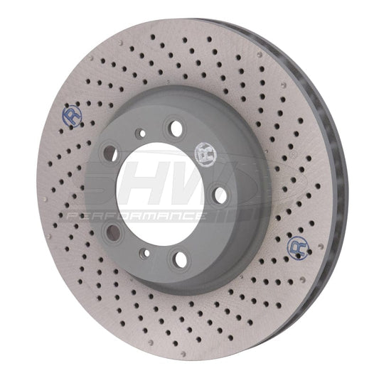 Kies-Motorsports SHW Performance SHW 2012 Porsche 911 Carrera 4GTS 3.8L w/o Ceramics Right Frt Drill-Dimp MB Brake Rotor(99635141004)