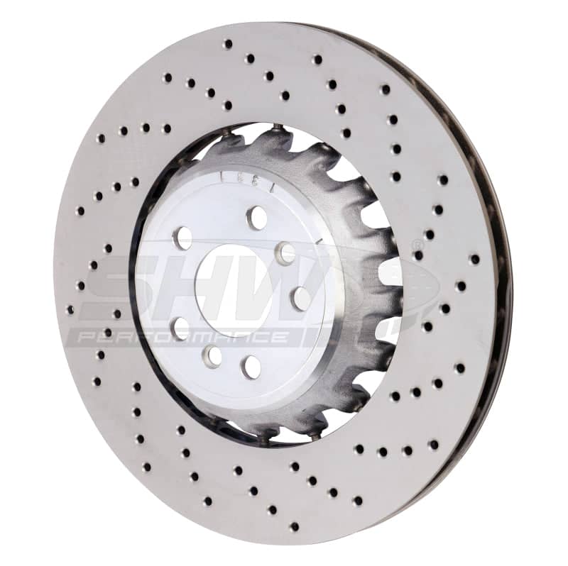 Kies-Motorsports SHW Performance SHW 2020 BMW X5 M 4.4L Right Rear Cross-Drilled Lightweight Brake Rotor (34208074286)