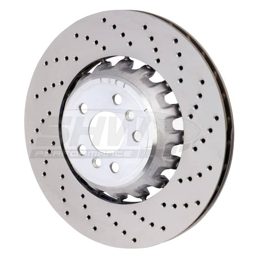 Kies-Motorsports SHW Performance SHW 2020 BMW X5 M 4.4L Right Rear Cross-Drilled Lightweight Brake Rotor (34208074286)