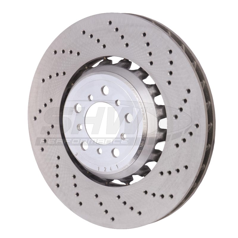 SHW 2021 BMW M2 Comp 3.0L w/o Ceramic Brake Right Front Cross-Drilled LW Brake Rotor (34118072018) Secondary image