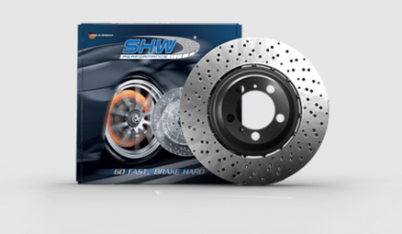Kies-Motorsports SHW Performance SHW 2021 BMW M3 / 21-22 BMW M4 Right Rear Cross-Drilled Lightweight Brake Rotor (34208093730)