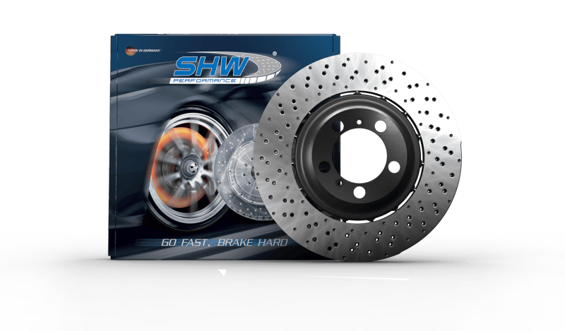 Kies-Motorsports SHW Performance SHW 2022 Audi S3 2.0L Front Cross-Drilled Lightweight Brake Rotor (5WA615301A)