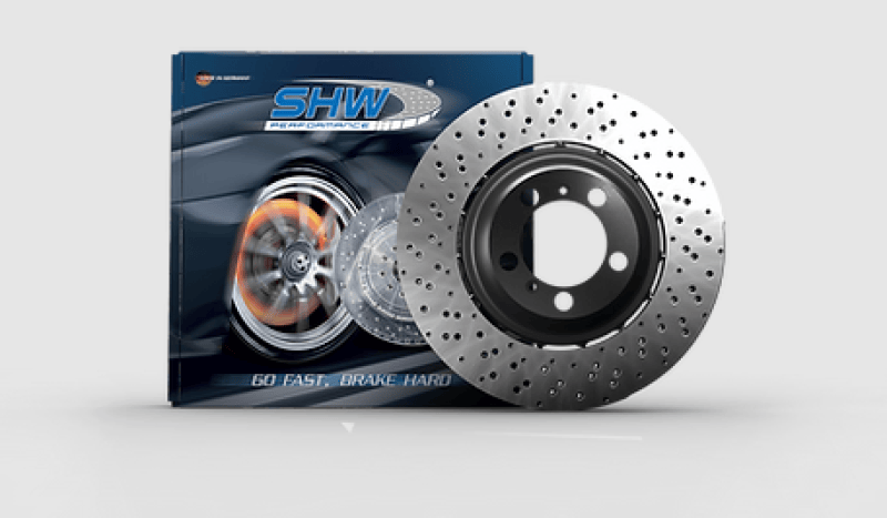 Kies-Motorsports SHW Performance SHW 2022 Audi S3 2.0L Front Cross-Drilled Lightweight Brake Rotor (5WA615301A)
