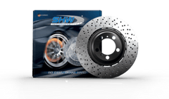 Kies-Motorsports SHW Performance SHW 22-25 Porsche 718 Cayman GT4 RS Left Rear Cross-Drilled Lightweight Brake Rotor (9GT615601E)