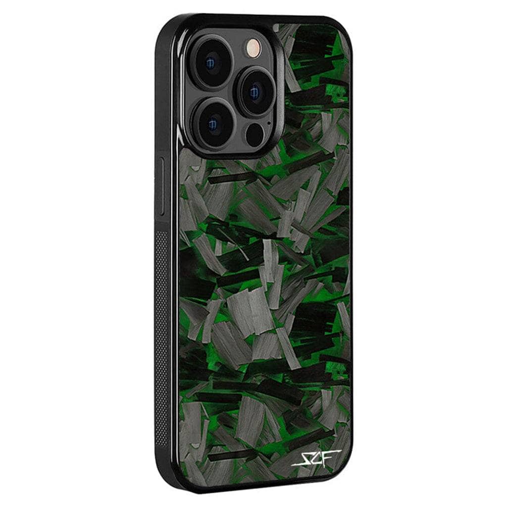 Kies-Motorsports Simply Carbon Fiber Classic Lava Forged iPhone Case Green Lava Forged / iPhone 15 Pro Max