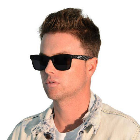 Kies-Motorsports Simply Carbon Fiber ●CLASSIC● Real Carbon Fiber Sunglasses (Polarized Lens | Acetate