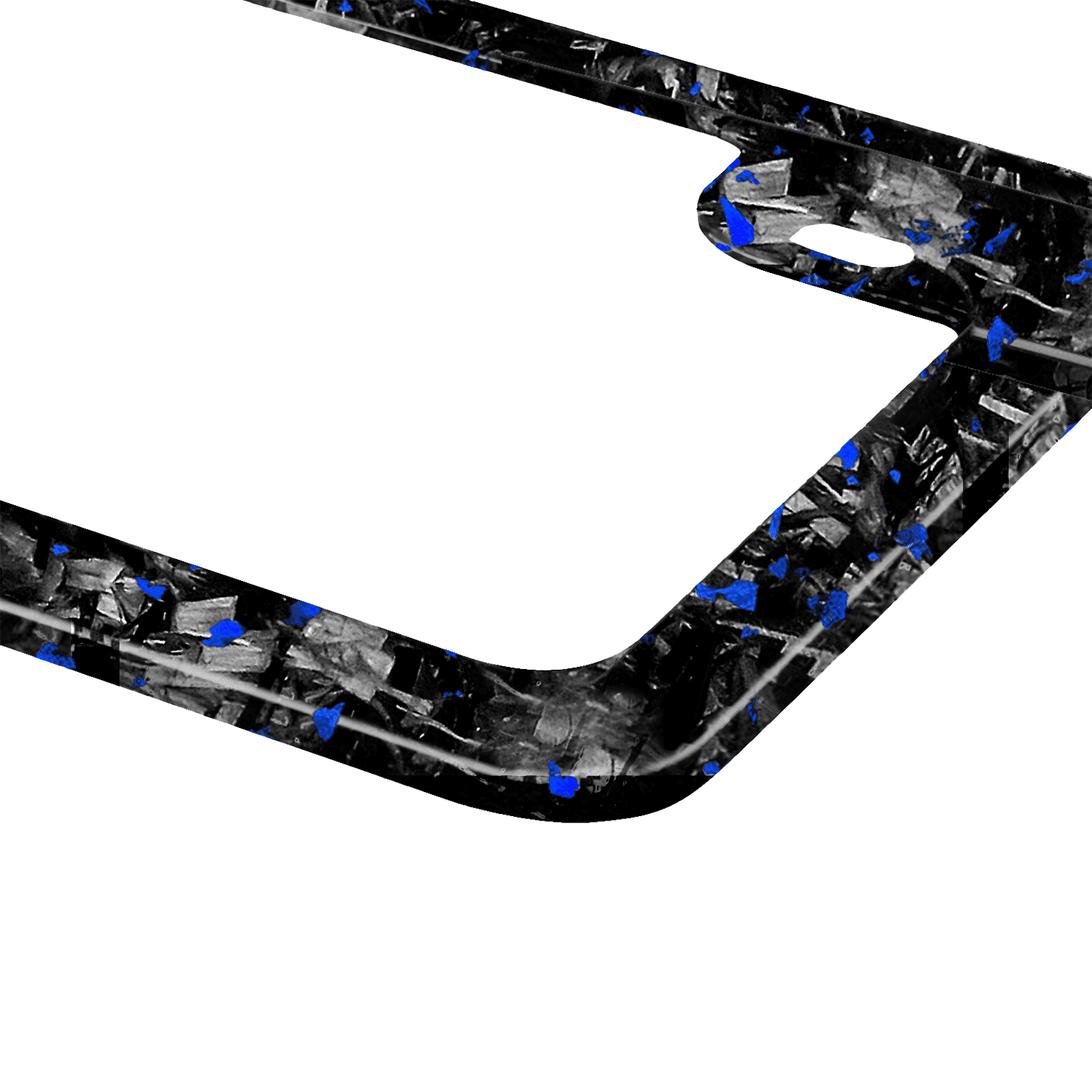 Kies-Motorsports Simply Carbon Fiber Flake Forged Carbon Fiber Motorcycle License Plate Frame