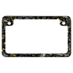 Kies-Motorsports Simply Carbon Fiber Flake Forged Carbon Fiber Motorcycle License Plate Frame Gold Flake Forged